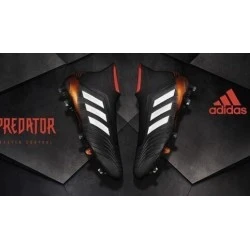 Chaussures De Foot Pas Cher 2018 Adidas Predator 18 FG Noir Blanc Or Online